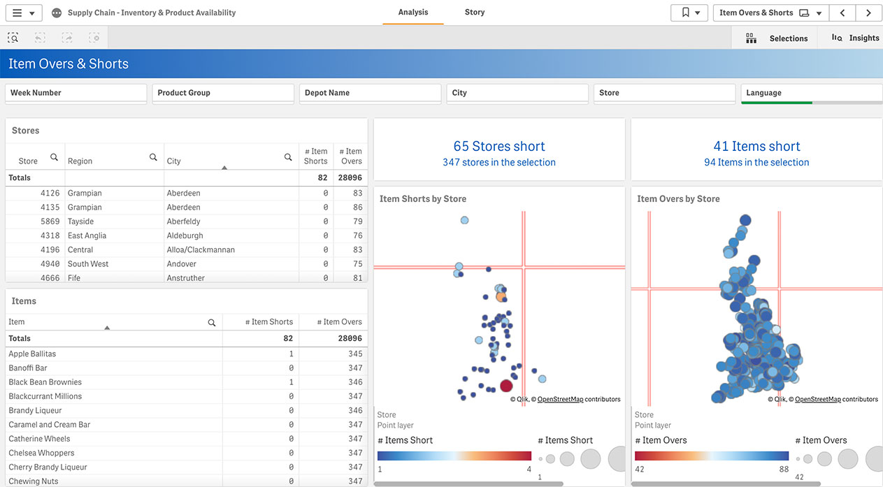 An operations dashboard helps you explore relationships between complex data sources to improve planning, increase performance and monitor risk.